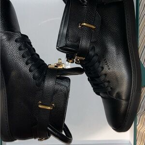 Luxury Black Leather Men's Shoes